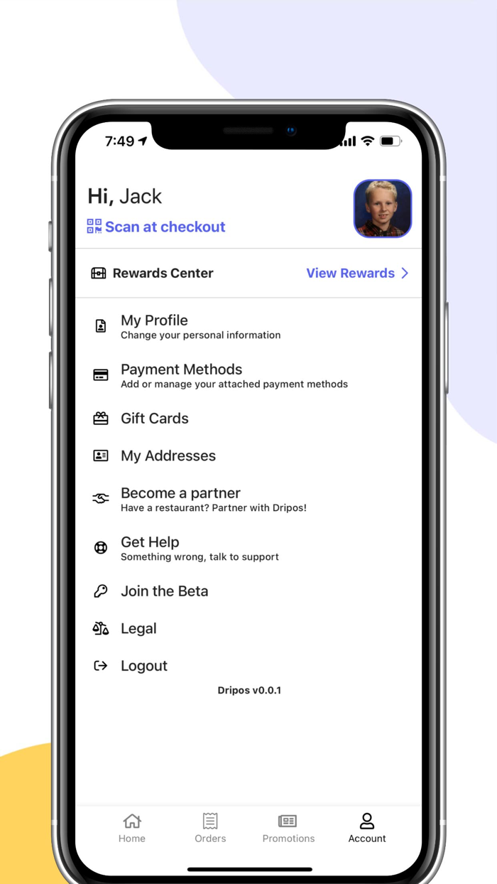 Dripos - Order Ahead  Rewards