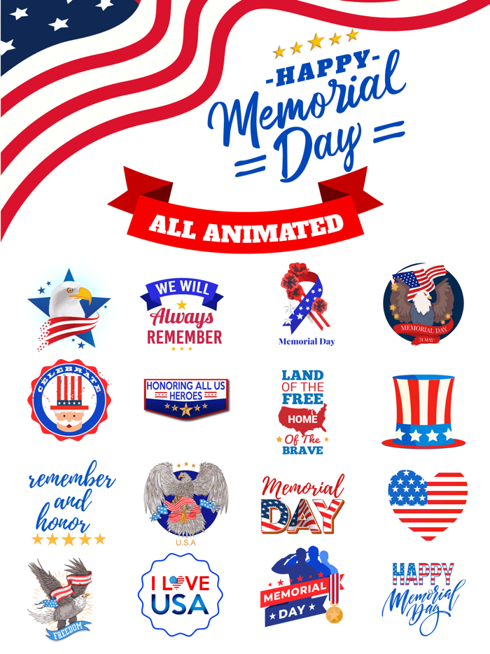Memorial Day Stickers