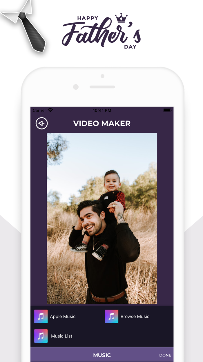 Fathers day video photo frame