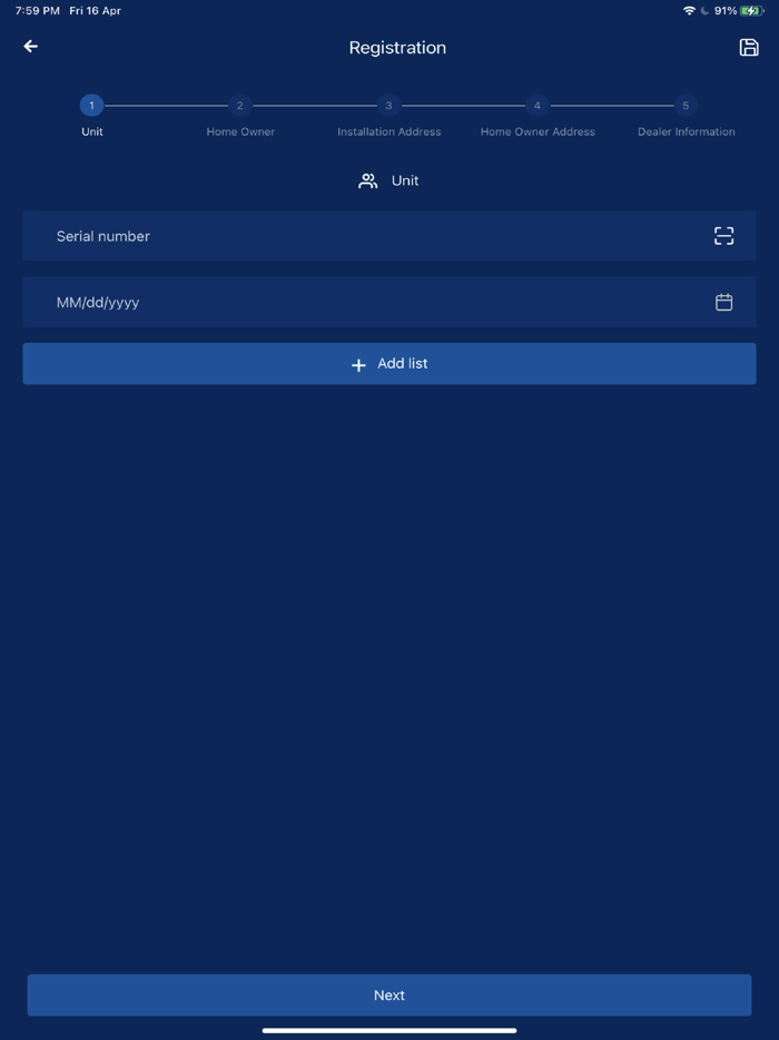 DS Warranty Registration