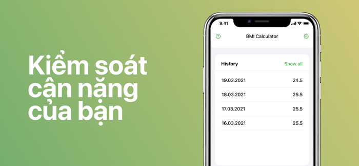 Tính Toán BMI App Giảm Cân