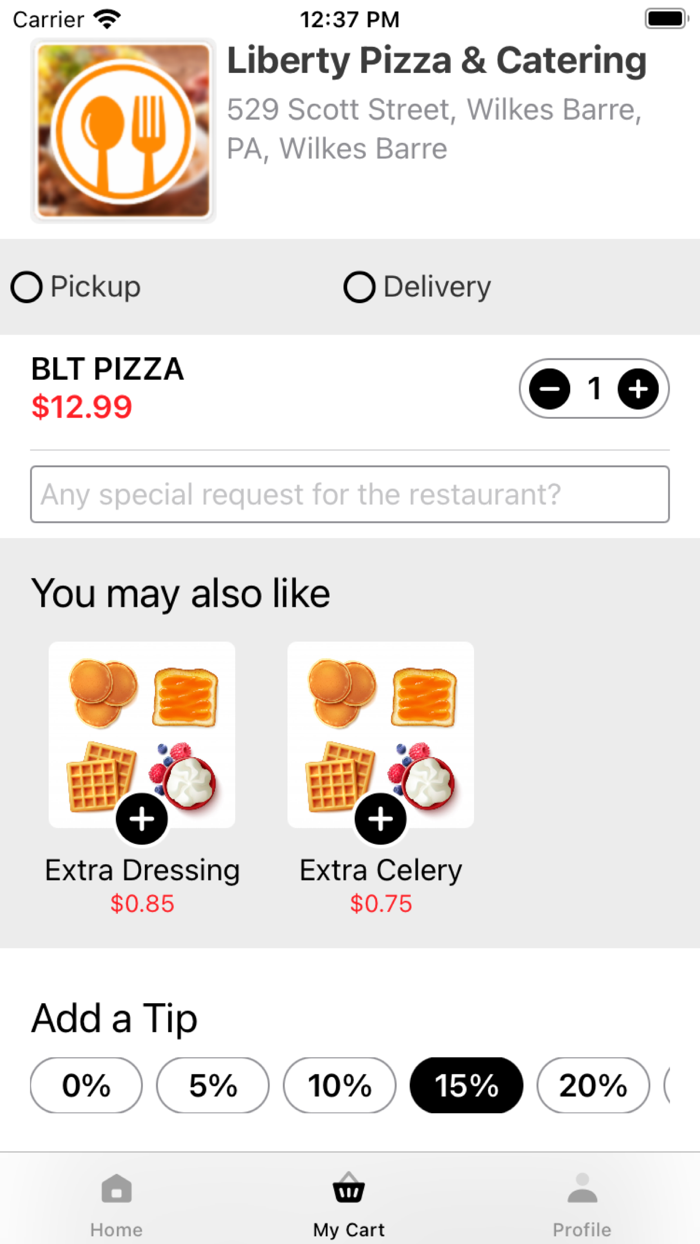 Liberty Pizza  Catering