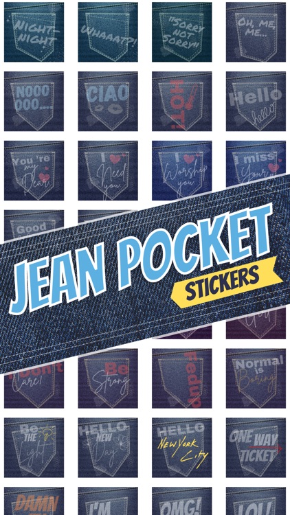 jean pocket stickers