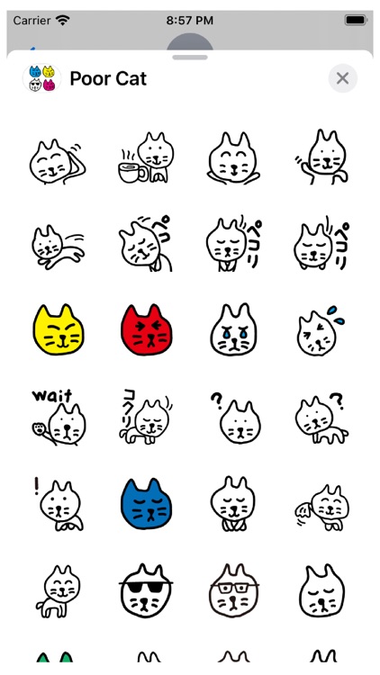 Poor Cat Stickers