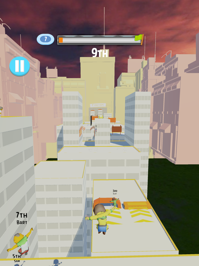 Rooftop Freestyle Parkour Race