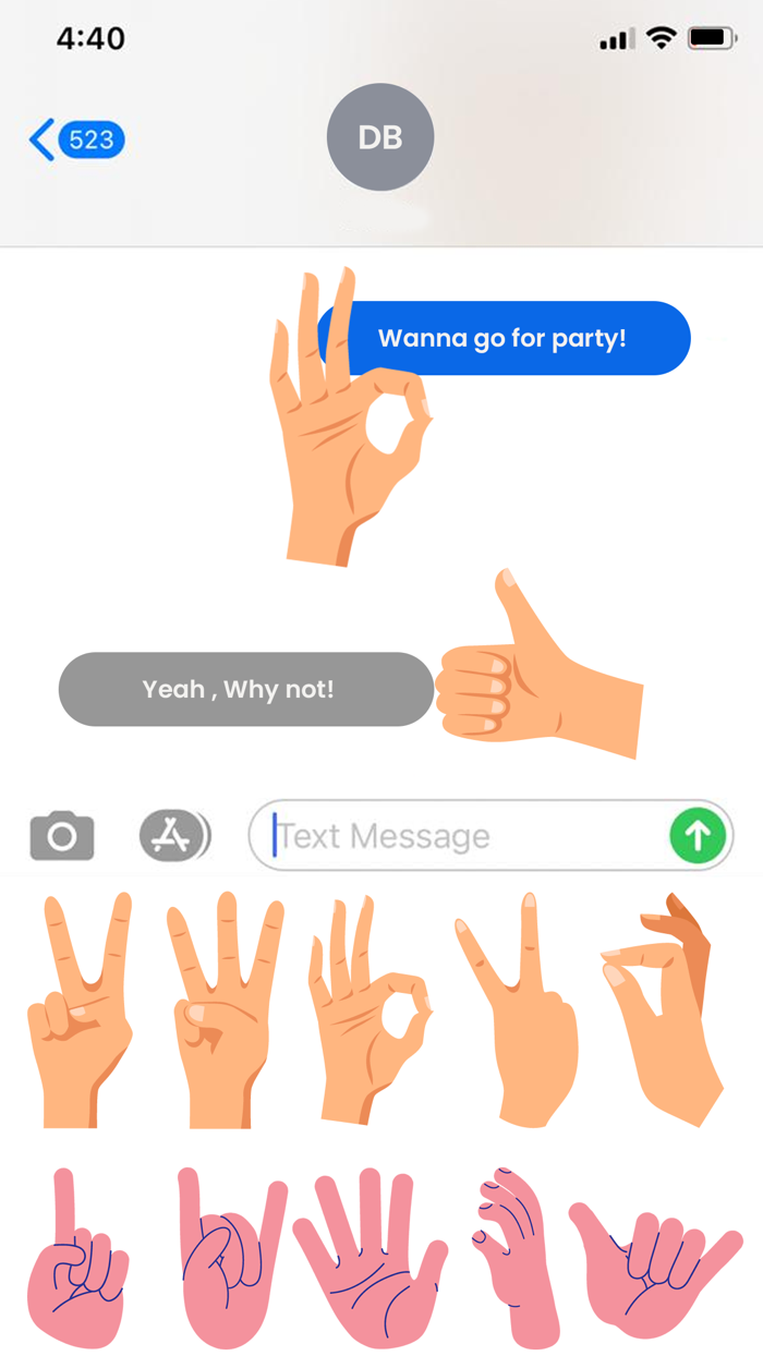 Hand Sign Stickers