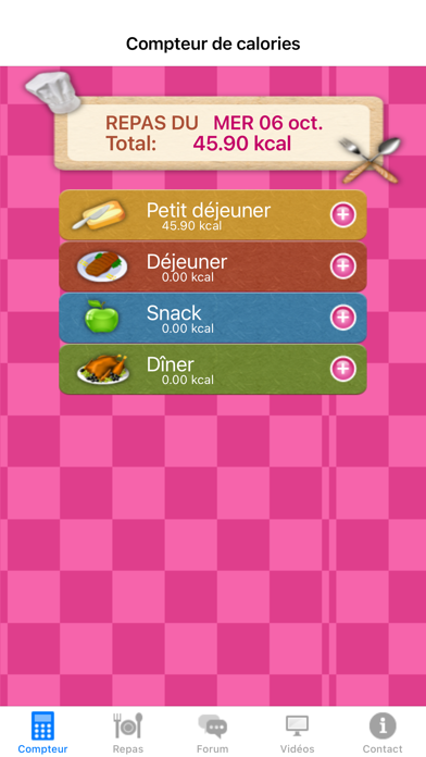 Votre Compteur de Calories screenshot 2