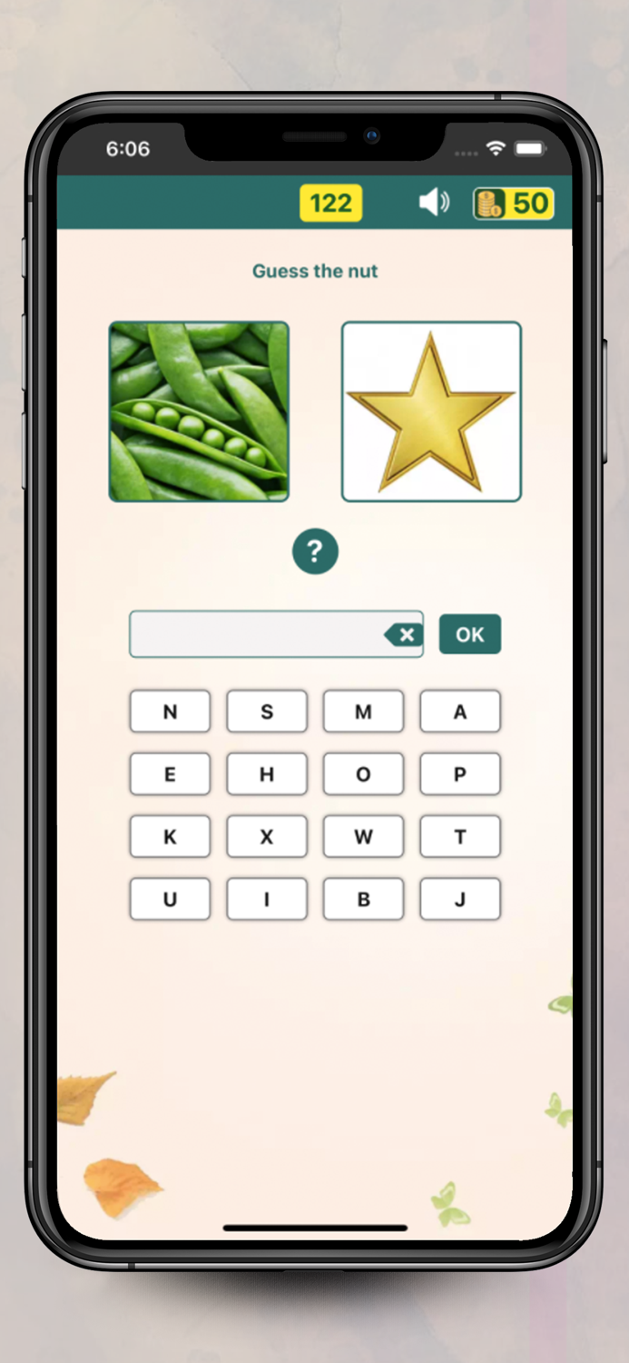 Word by picture puzzle game