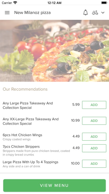 New Milanoz pizza