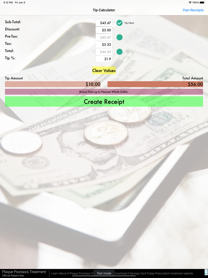 Tip Calculator plus History
