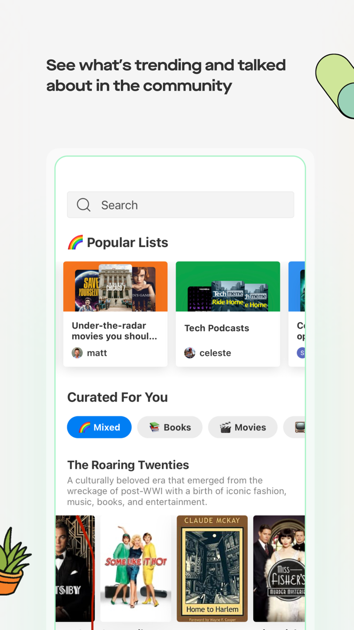 Summer app your curated lists