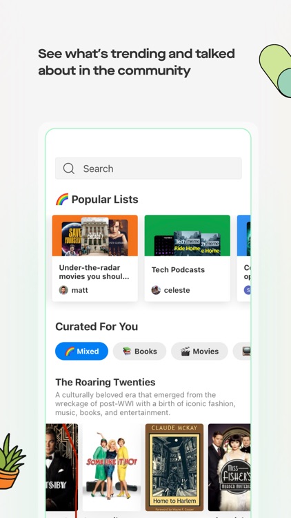 Summer app: your curated lists