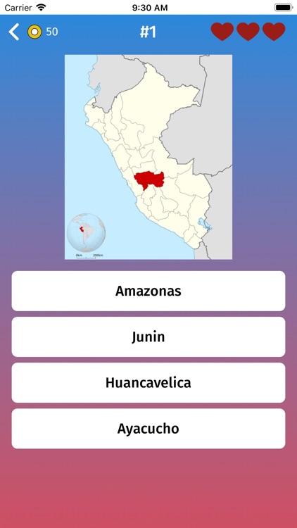 Peru: Regions & Provinces Quiz