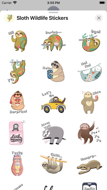 Sloth Wildlife Stickers