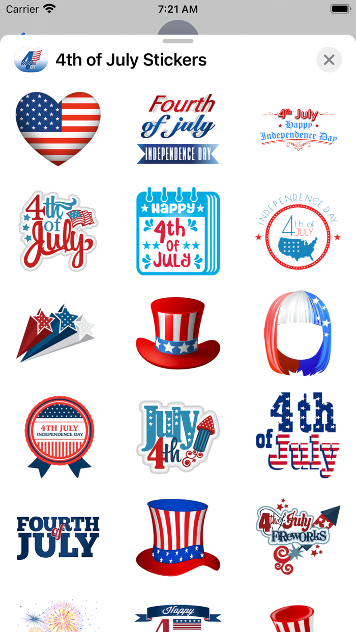 Happy 4th of July Stickers