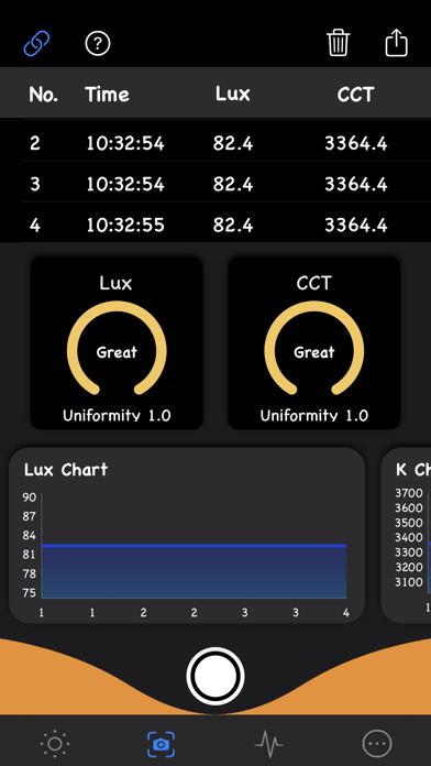 LuxSeeker -  BLE LightMeter screenshot 2