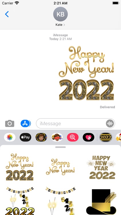 2022 Happy New Year Stickers