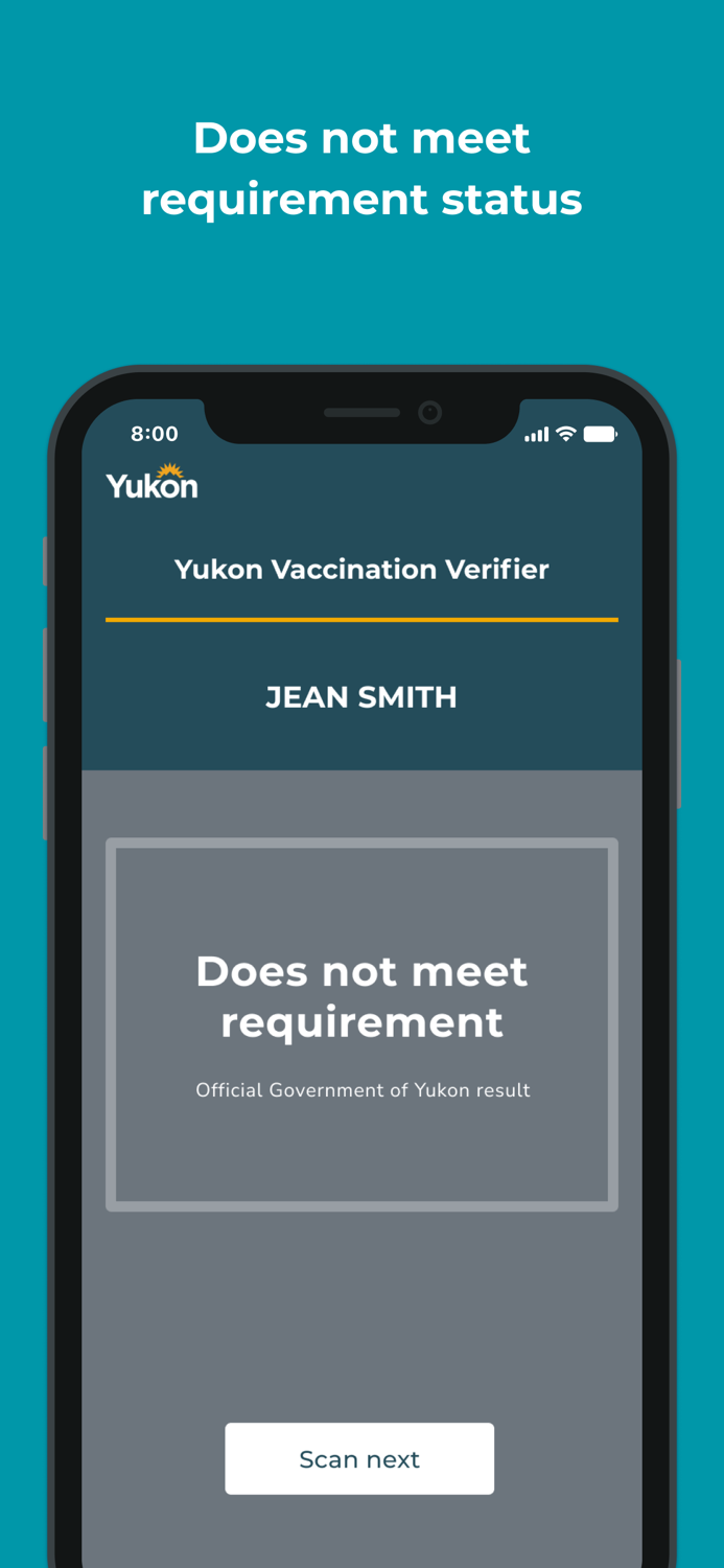 Yukon Vaccination Verifier
