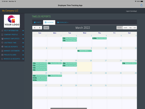 Employee Time Tracking App screenshot 2