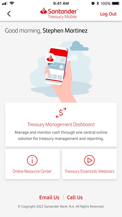 Santander Treasury Mobile