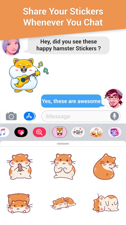 Happy Hamster Stickers