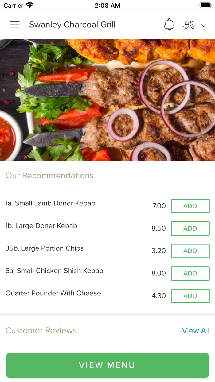 Swanley Charcoal Grill.