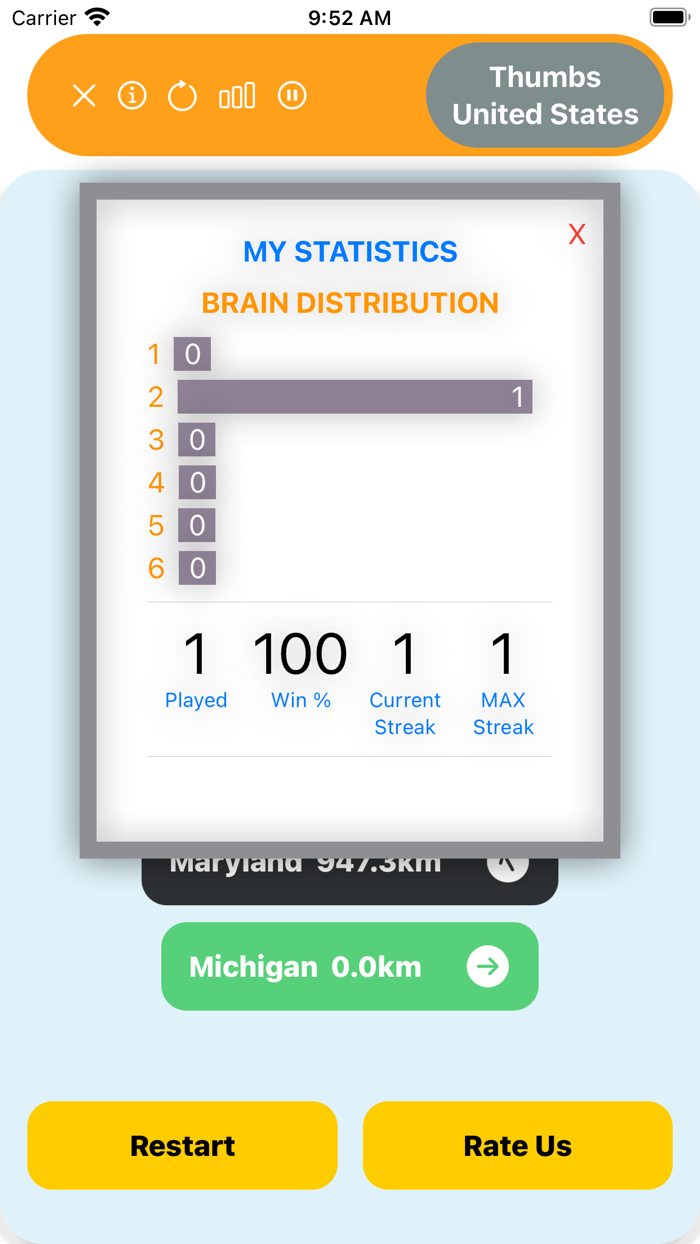 Worldle for guess States map