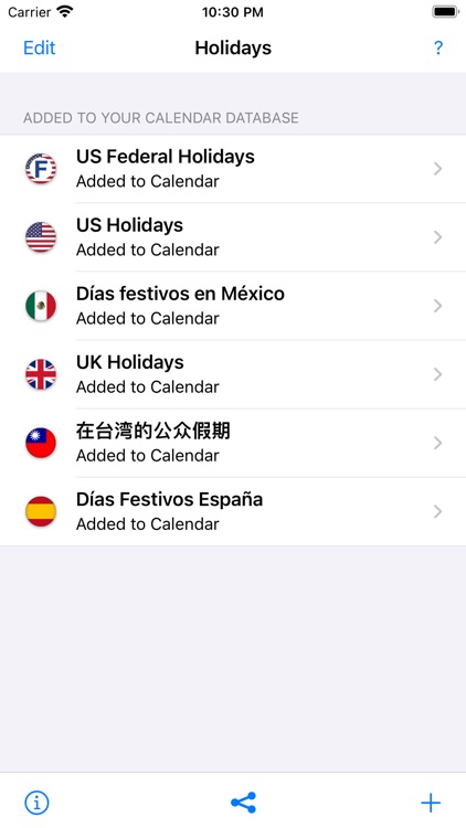 US Holidays - cals with flags screenshot-3