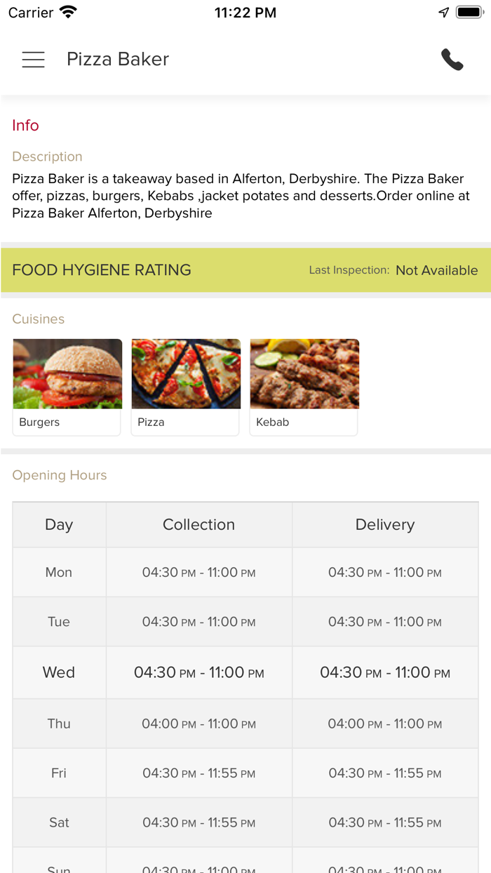 Pizza Baker Alfreton