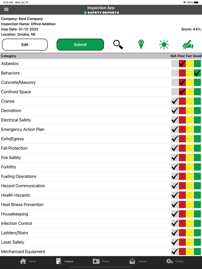 Safety Reports Inspection App