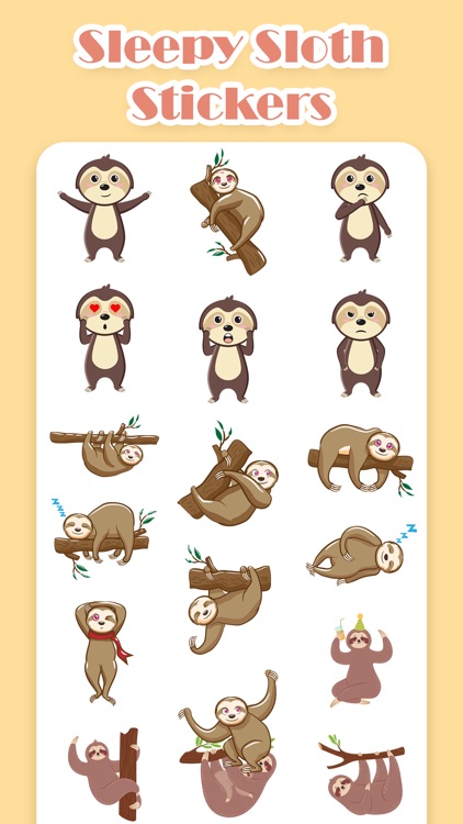Lazy Sloth Stickers!