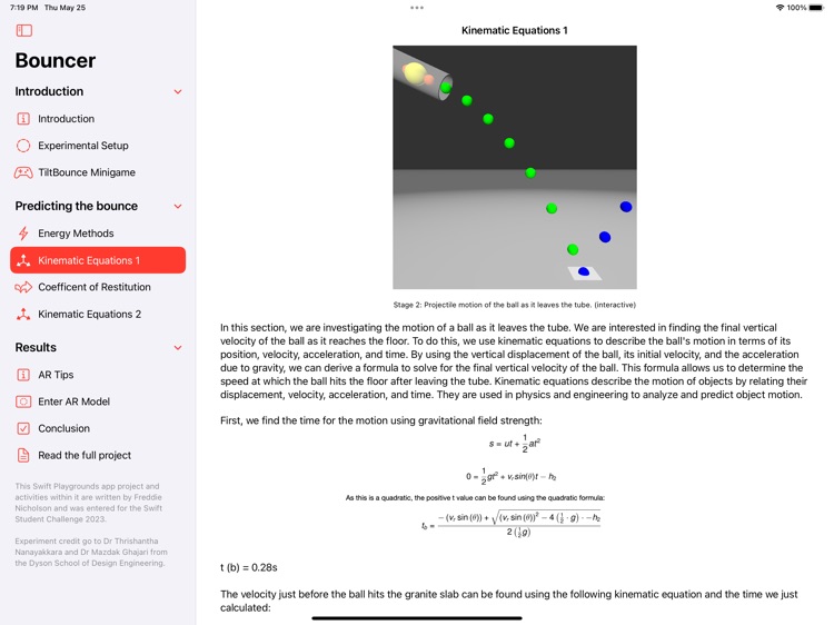 Bouncer: AR Projectile Motion