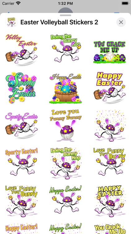 Easter Volleyball Stickers