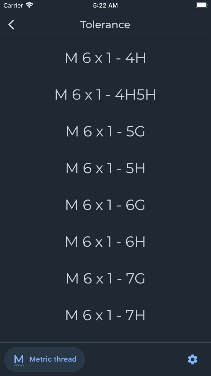 ISO Metric Thread tolerance