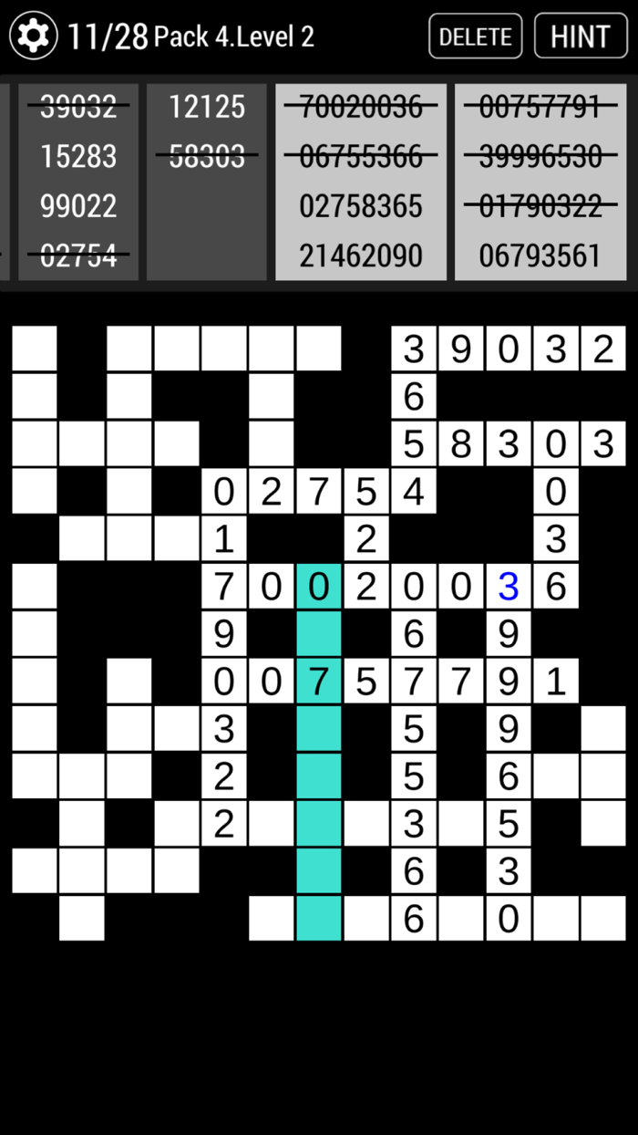 Number Fit Puzzle Game