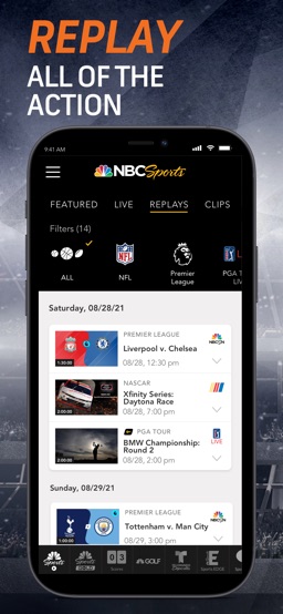 NBC Sports app screenshot