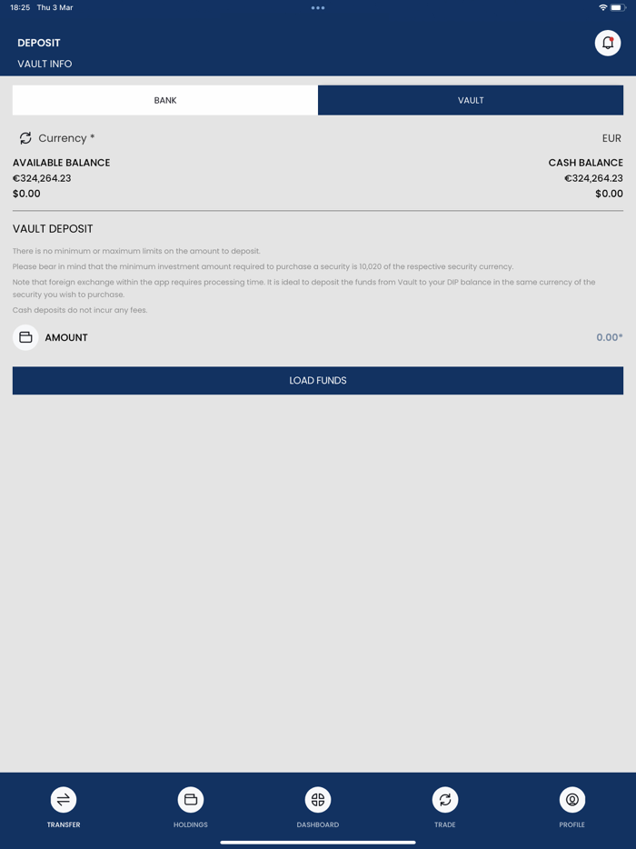 deVere Investment app