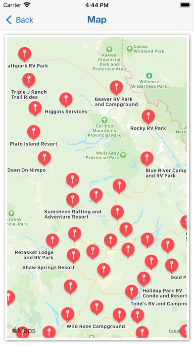 Canada RV Parks & Campgrounds Screenshot
