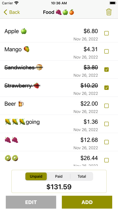 Simple Shopping List - Expense screenshot 2