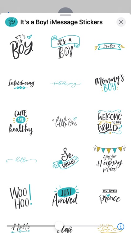 It's a Boy! iMessage Stickers