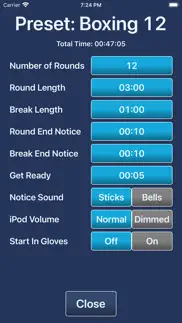 boxing itimer iphone screenshot 2