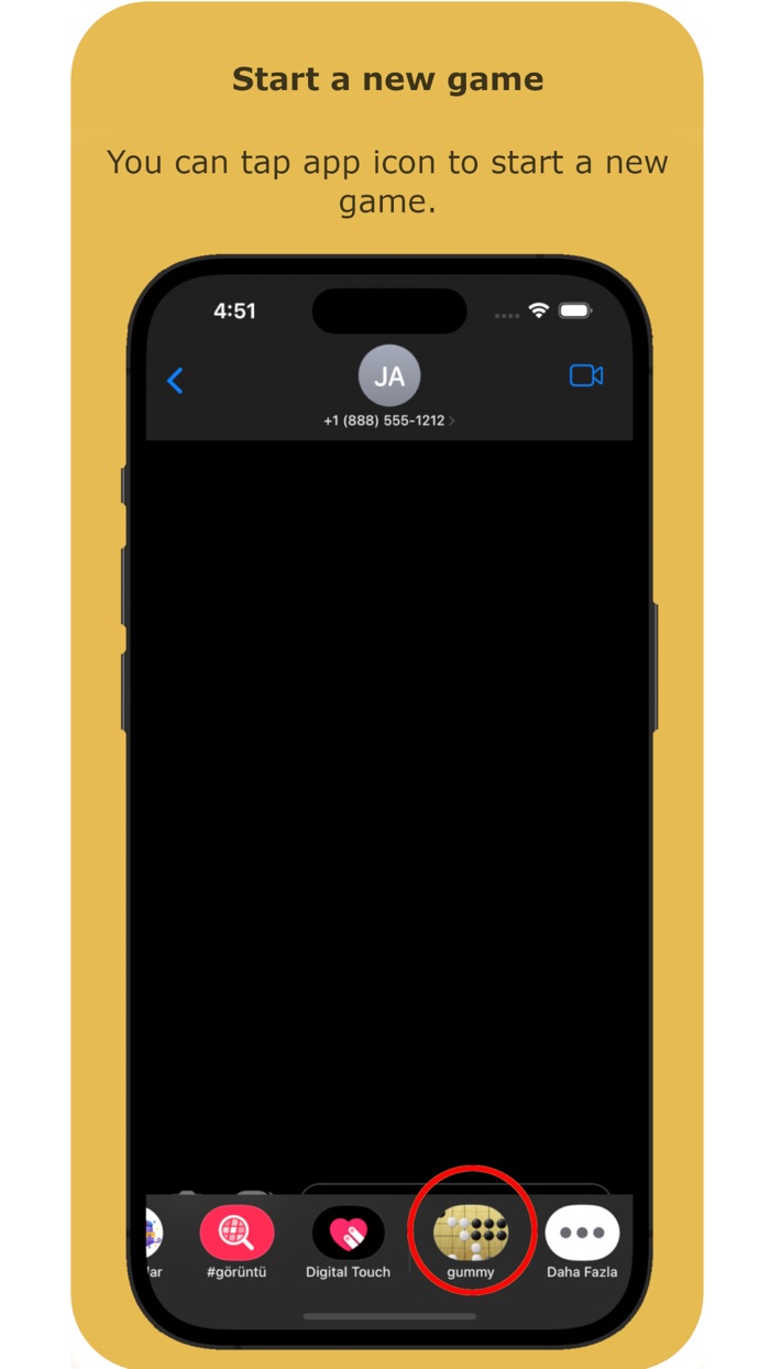 Gummy Play Gomoku on Messages