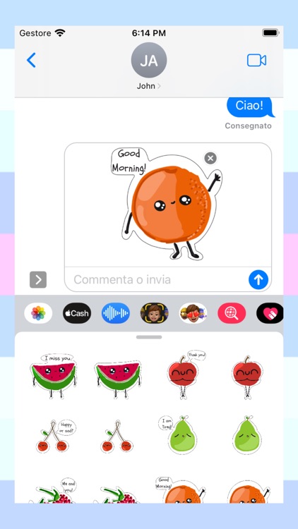 chatty fruit stickers