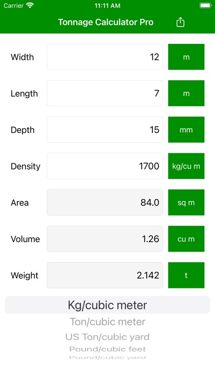 Tonnage Calculator Pro screenshot-4