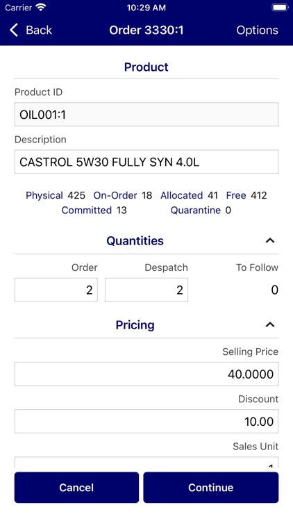 MACE Sales Orders