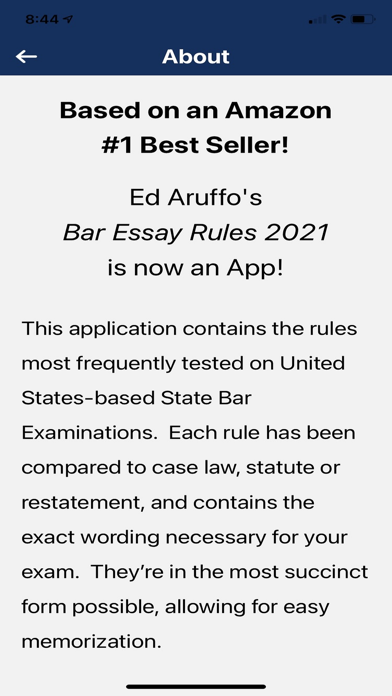 Bar Exam Essay Rules Screenshot