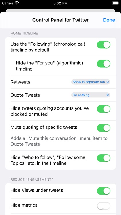 Control Panel for Twitter screenshot-3