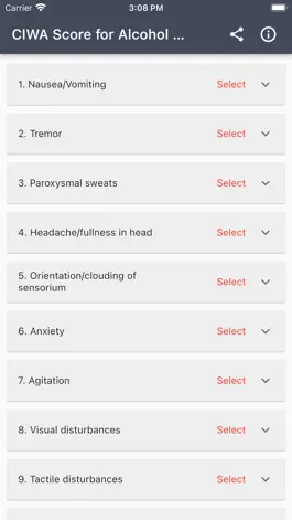 Game screenshot CIWA Score Alcohol Withdrawal mod apk