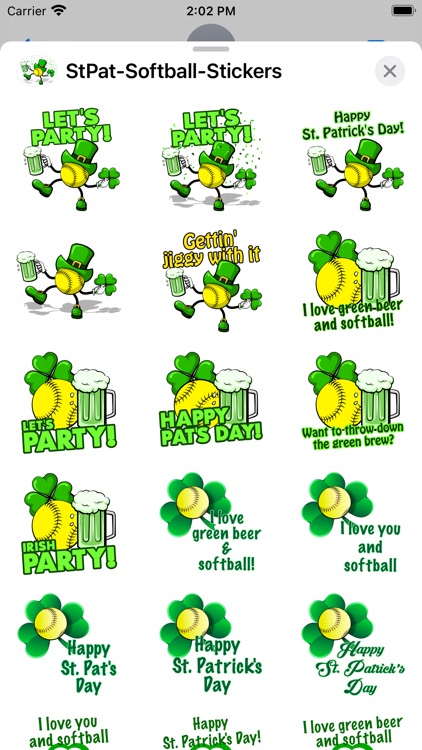 St Pat's Softball Stickers