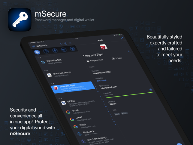 ‎mSecure - Password Manager Screenshot